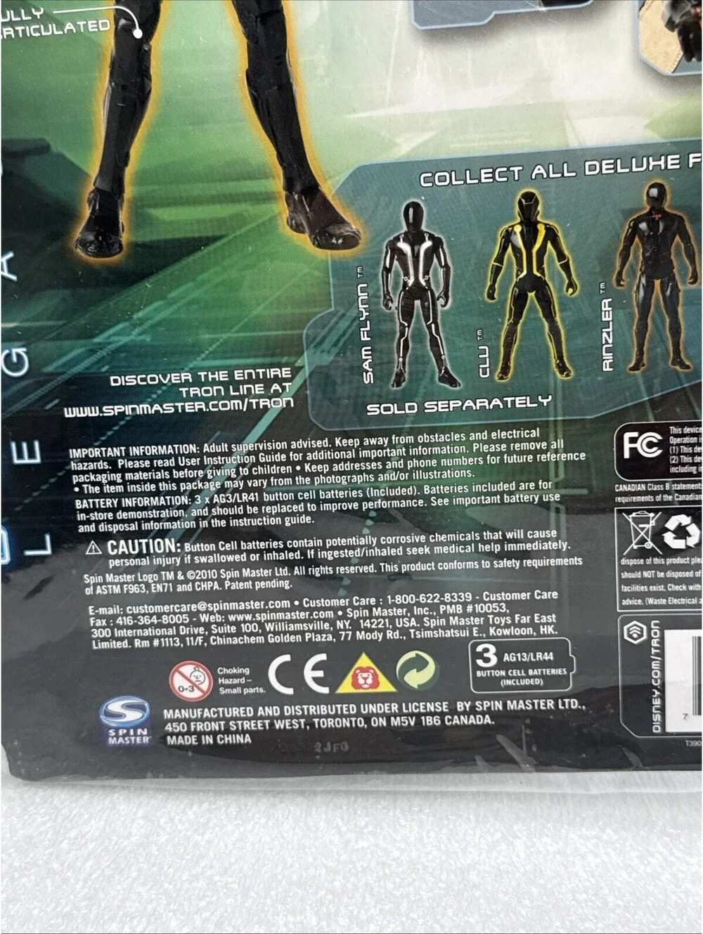 Disney Tron Legacy Deluxe Black Guard Action Figure 2010 Spin Master Series 1